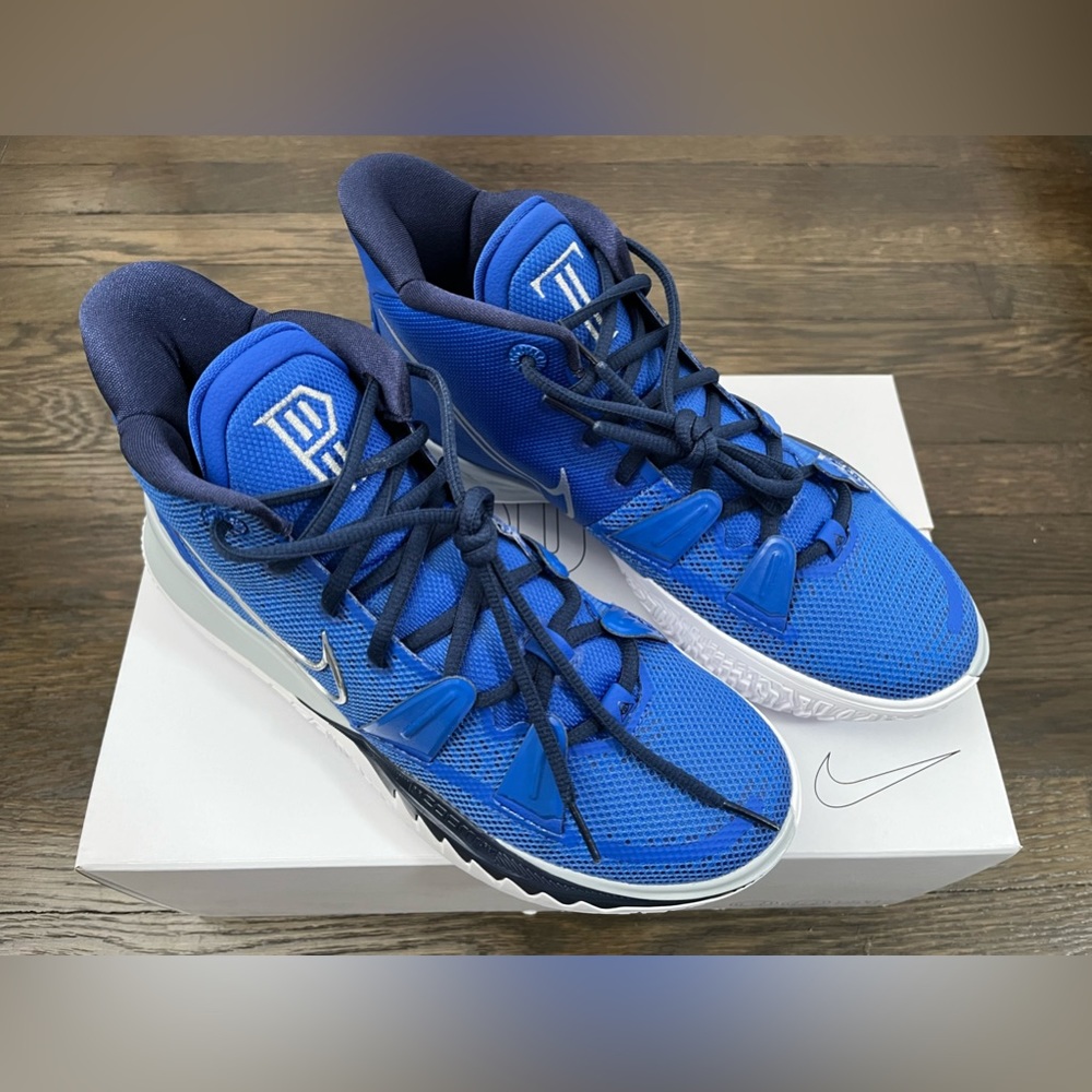 Nike Royal Blue Custom Kyrie 7 Basketball Shoes (Sz 9)